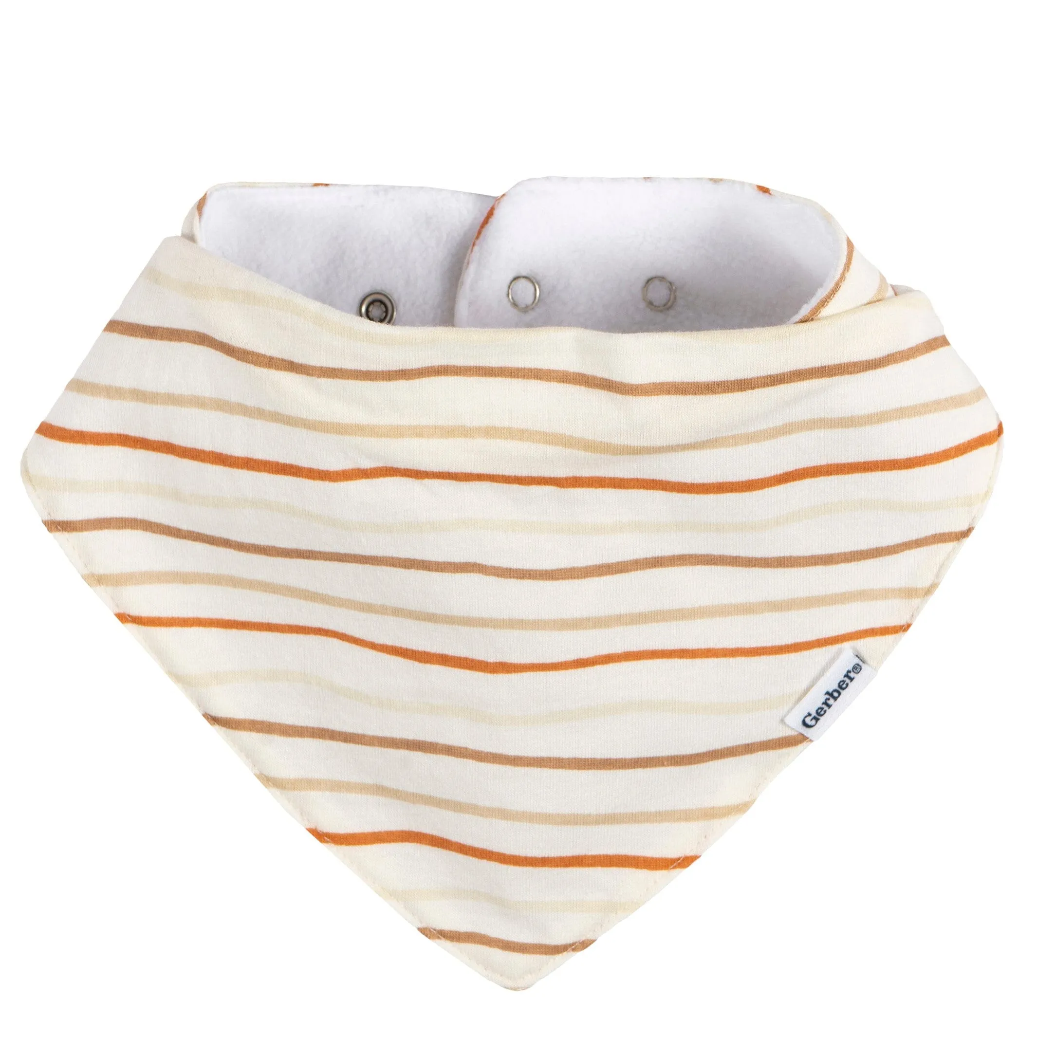 10-Pack Baby Neutral Rust Suns & Rainbows Jersey Bandana Bibs