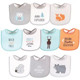 10-Pack Neutral Woodland Drooler Bibs 52388