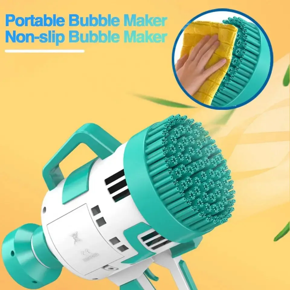 108 Holes Bubble Machine Gun Battery Operated with Light - Bubble Maker for Kids Indoor & Outdoor