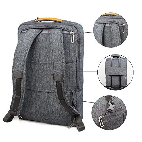 17.3 Inch Convertible Laptop Backpack - Wiwu Multi Functional Travel Rucksack Water Resistant