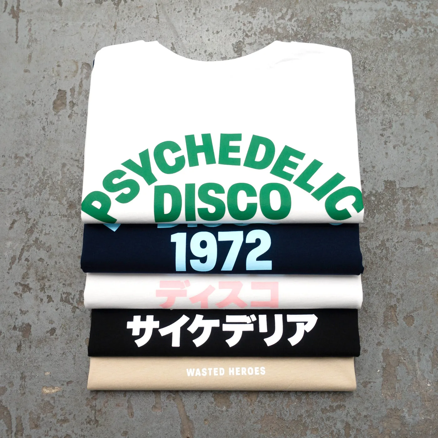 1972 Psychedelic Disco Back Print - Oversized Tshirt - White