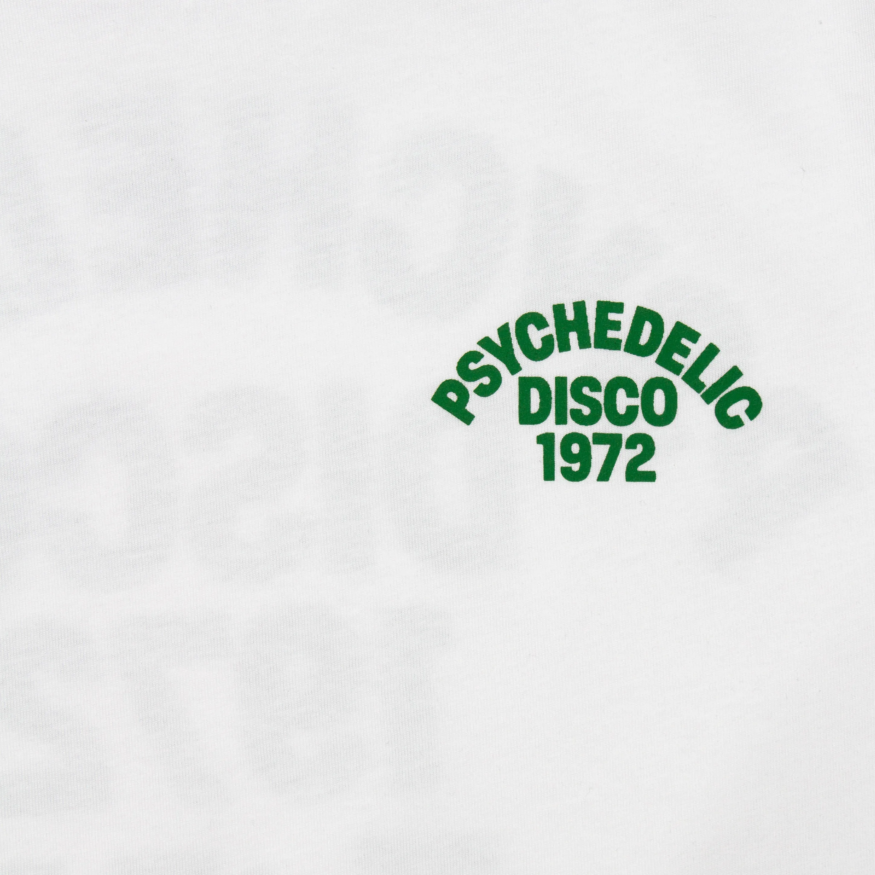 1972 Psychedelic Disco Back Print - Oversized Tshirt - White