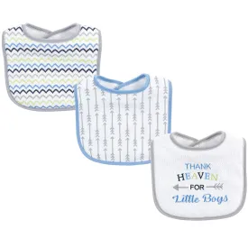 3-Pack Thank Heaven for Little Boys Drooler Bibs 01731