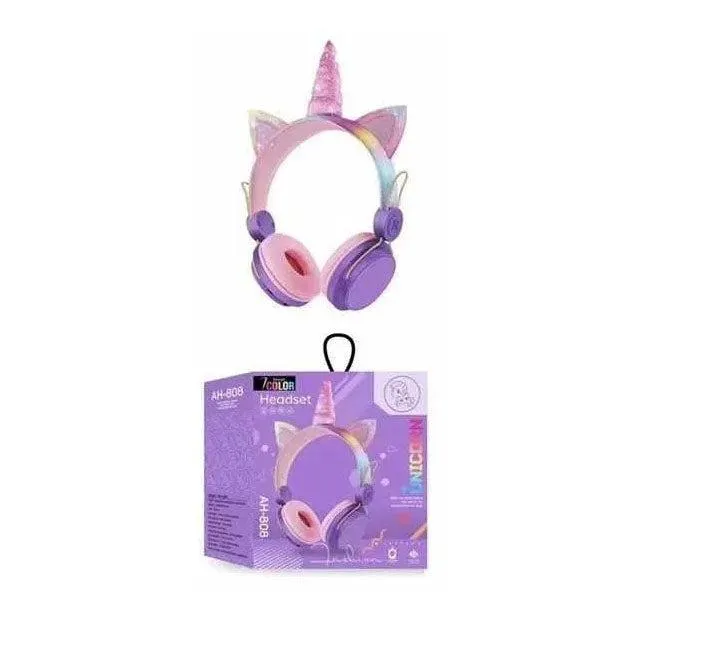 7 Color Unicorn Simple Cat Ear Headset