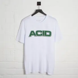 Acid Moto Front Print - Tshirt - White