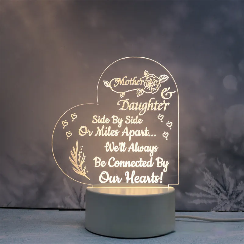 Acrylic Engraved Night Light - Best Mother’s Day Gifts