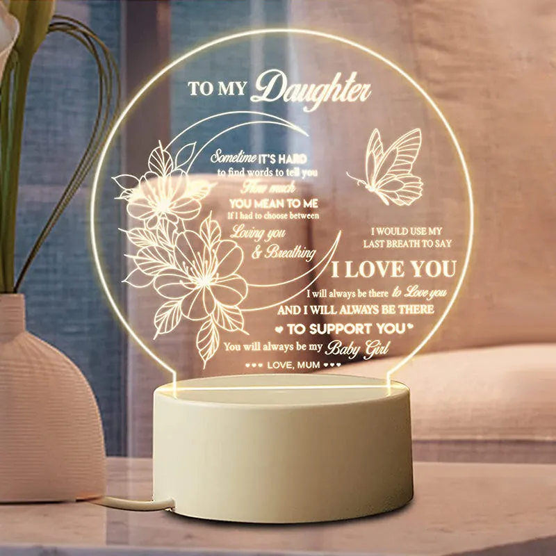 Acrylic Engraved Night Light - Best Mother’s Day Gifts