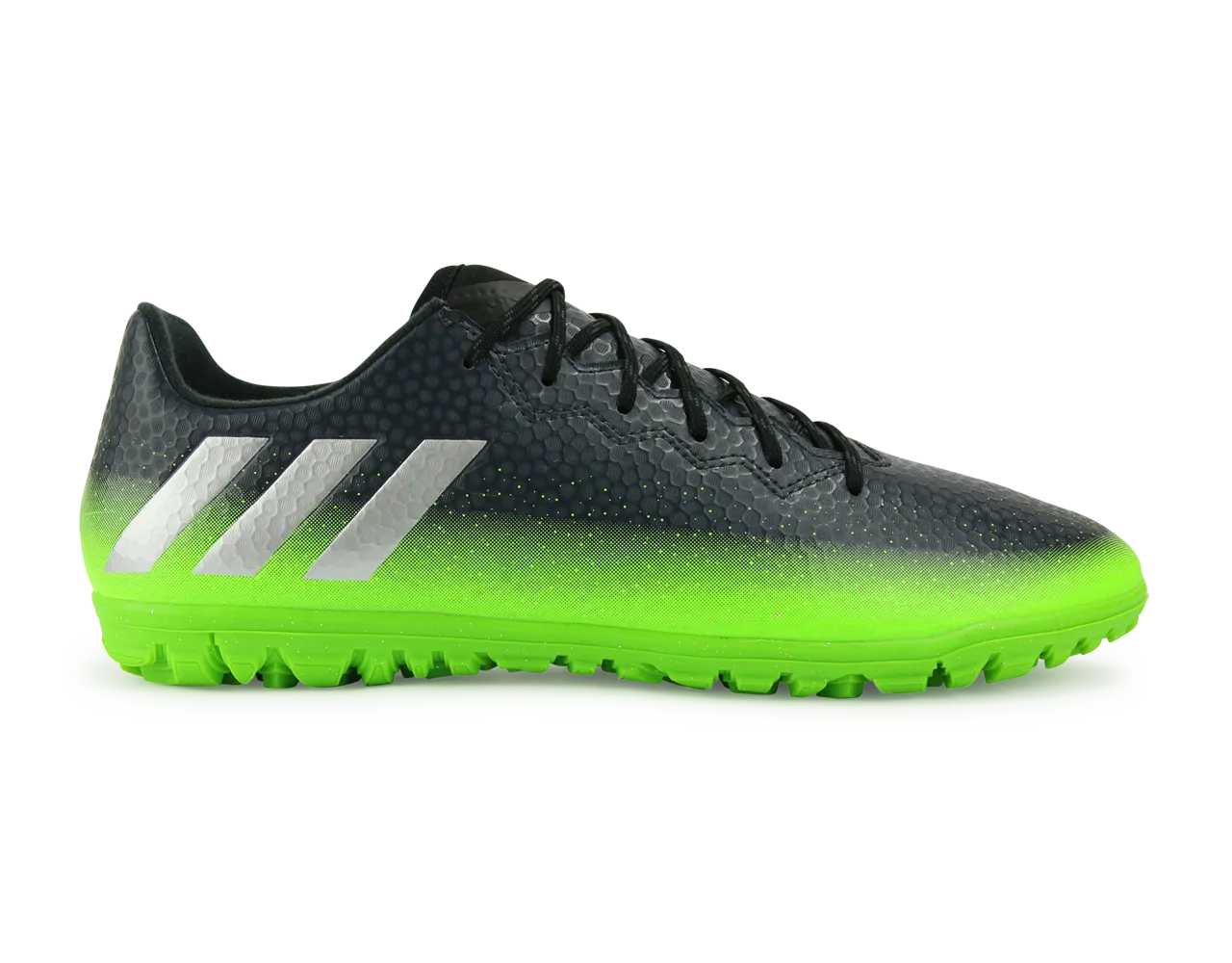 adidas Men's Messi 16.3 Turf Soccer Shoes Dark Grey/Silver Metalic/Solar Green