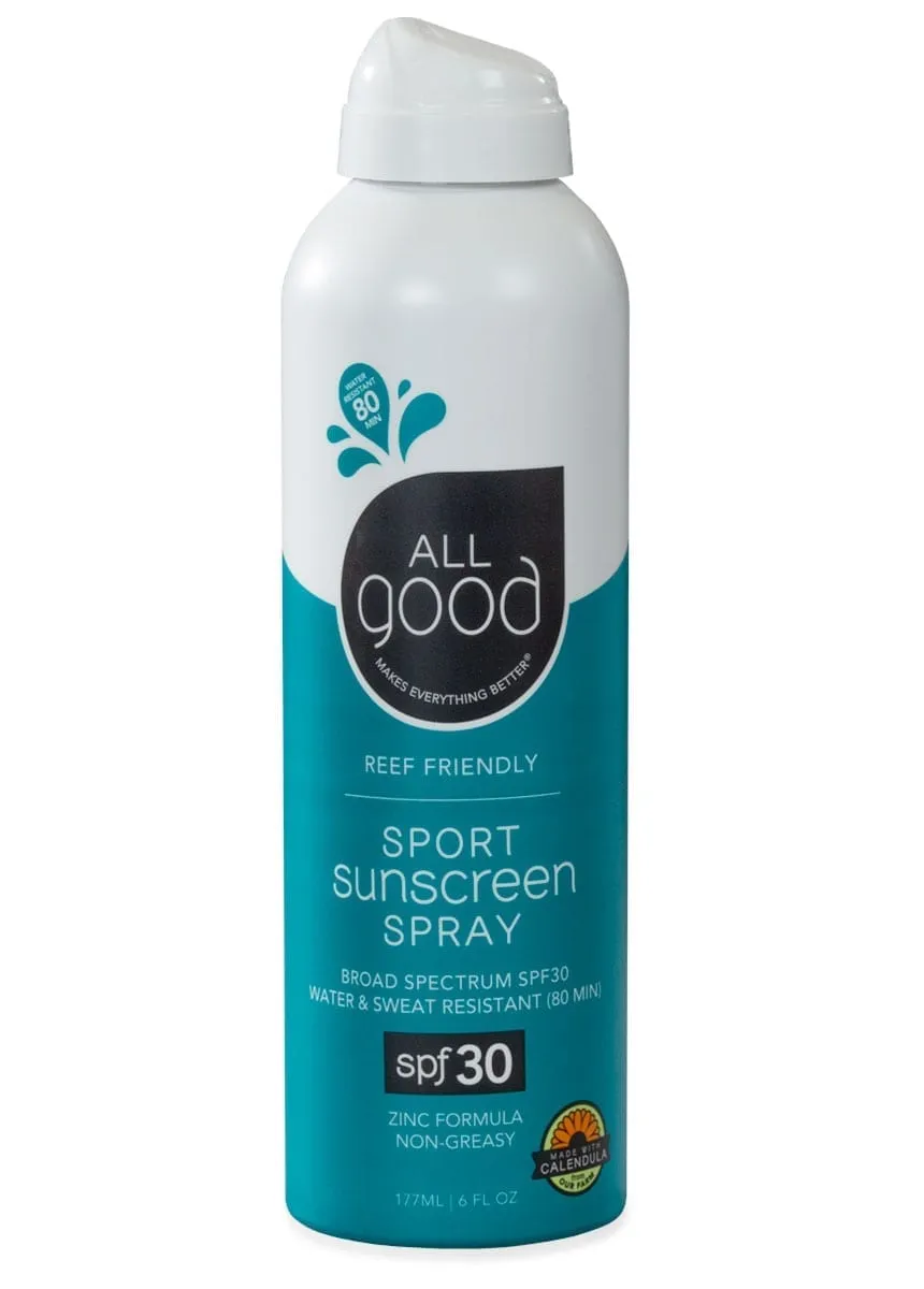 All Good SPF 30 Sport Mineral Sunscreen Spray 6 oz