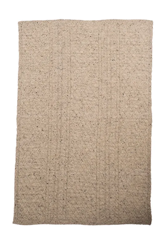 Aran Honeycomb Blanket | Oatmeal