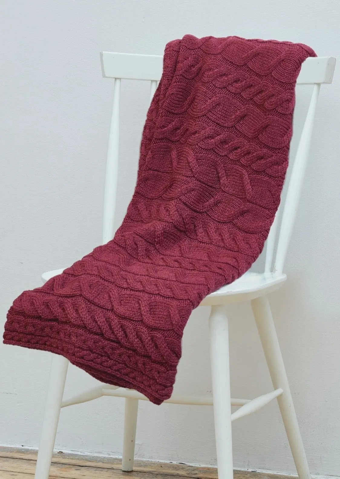 Aran Supersoft Blanket | Raspberry