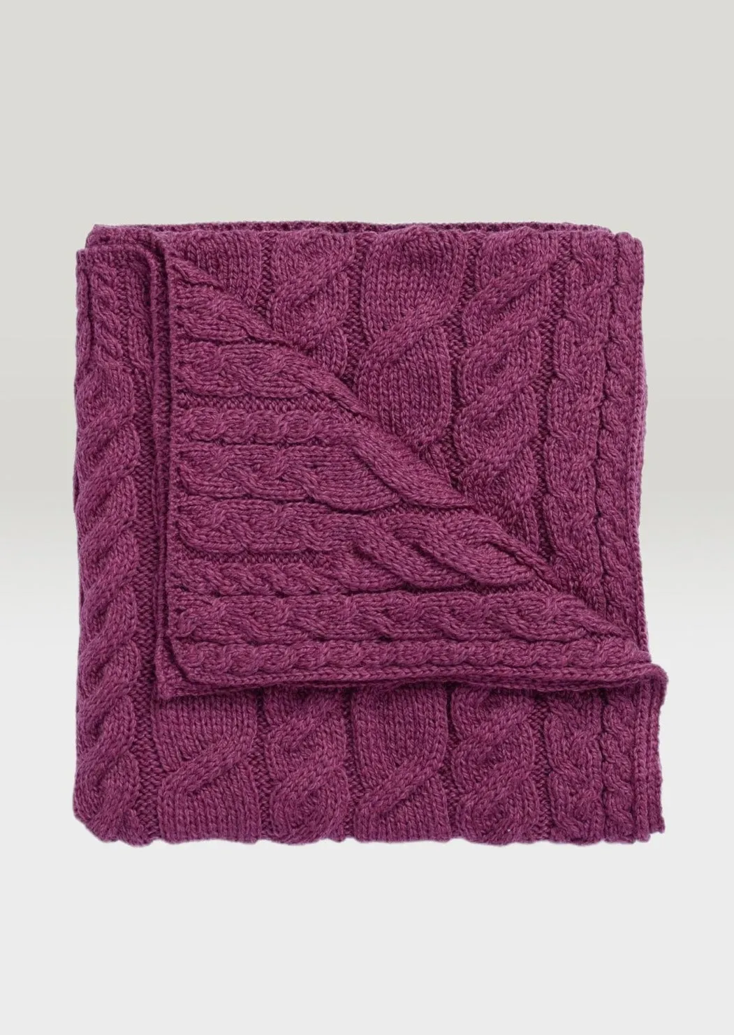 Aran Supersoft Blanket | Raspberry