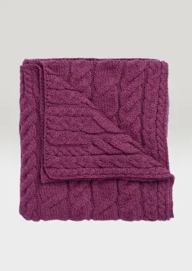 Aran Supersoft Blanket | Raspberry