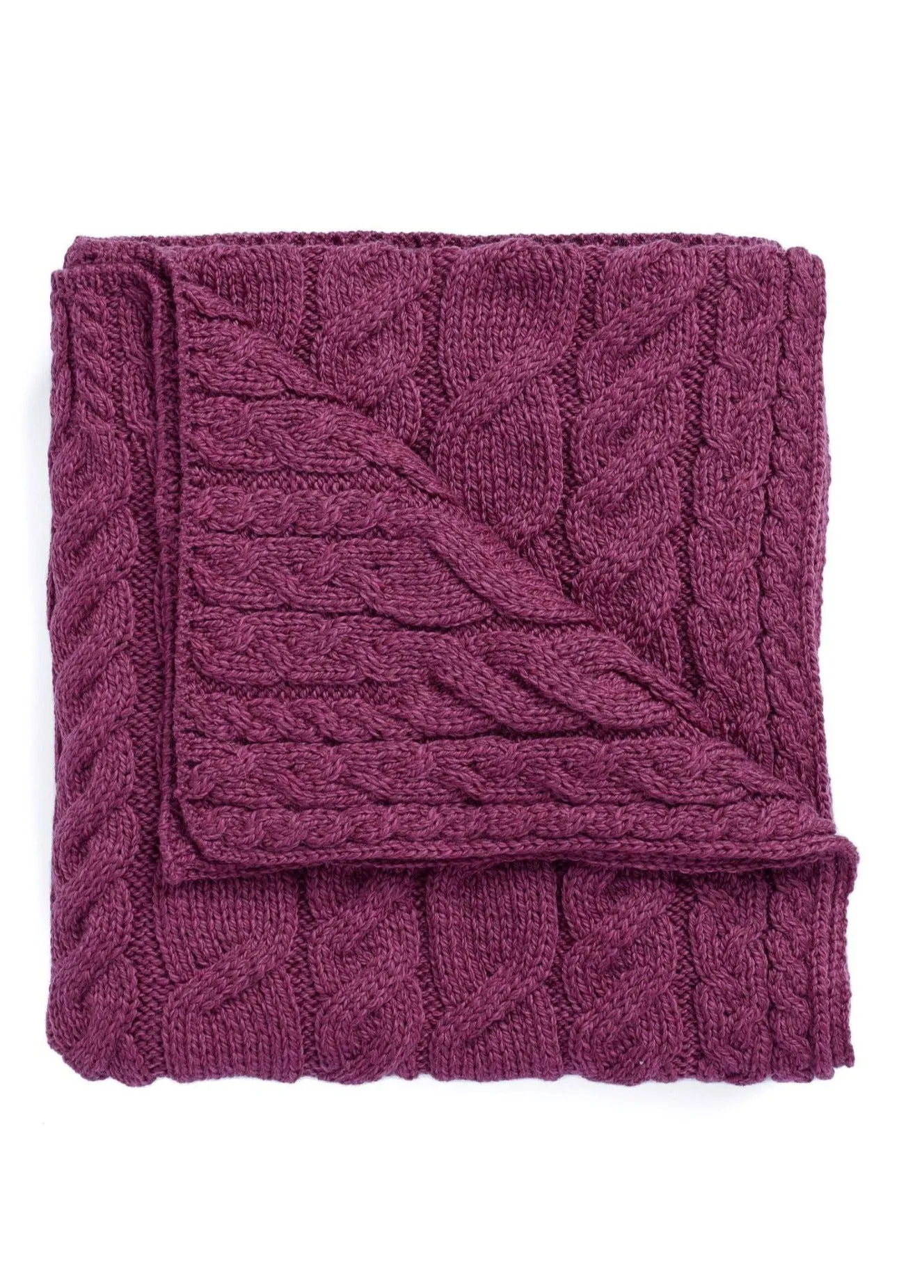 Aran Supersoft Blanket | Raspberry