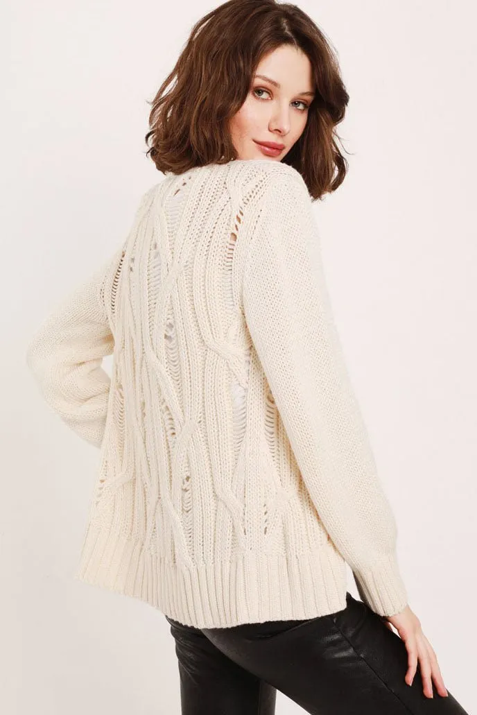 Aria Ladder Cable Cardigan