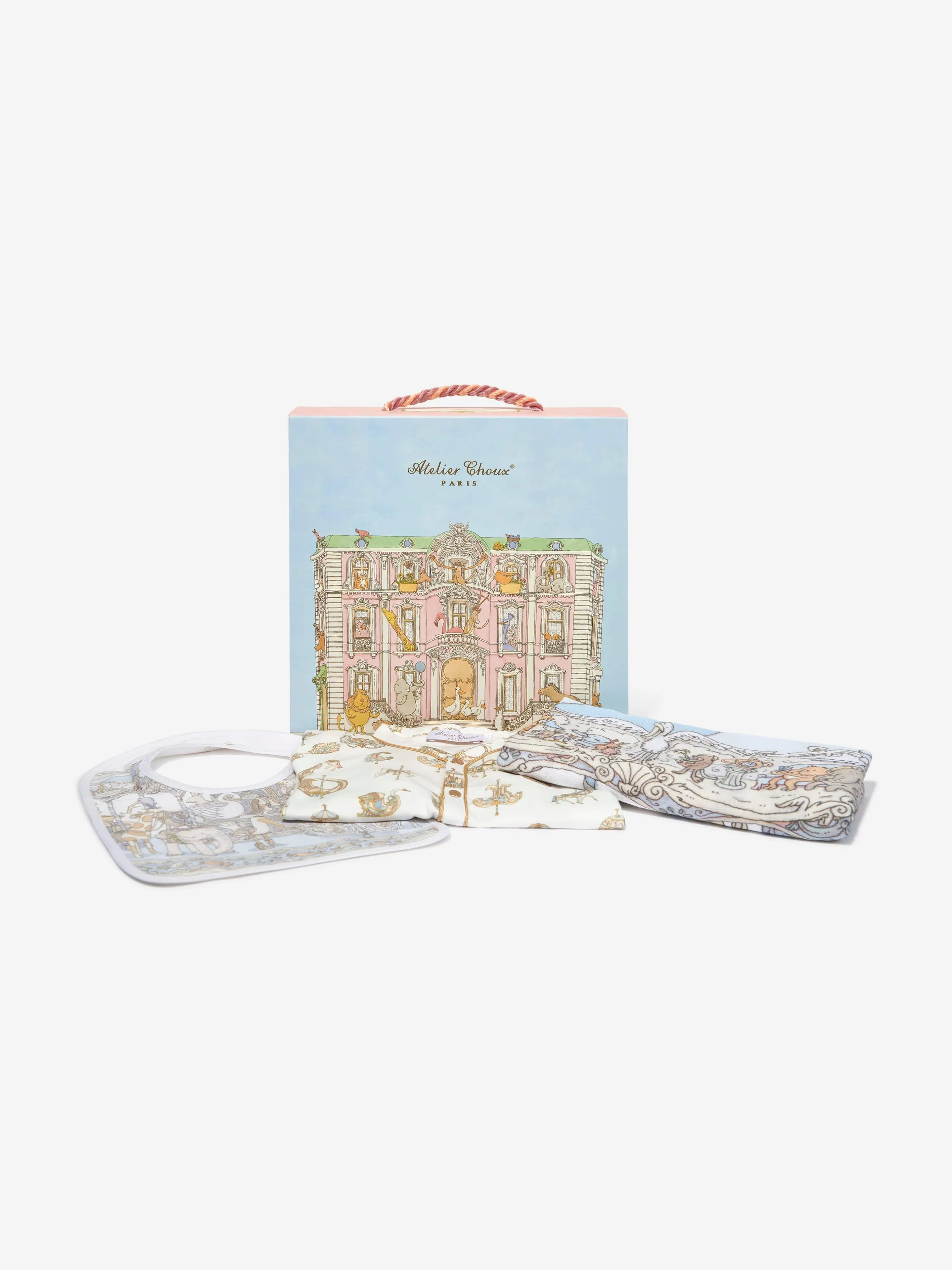 Atelier Choux Baby Boys Carousel Gift Set in Blue