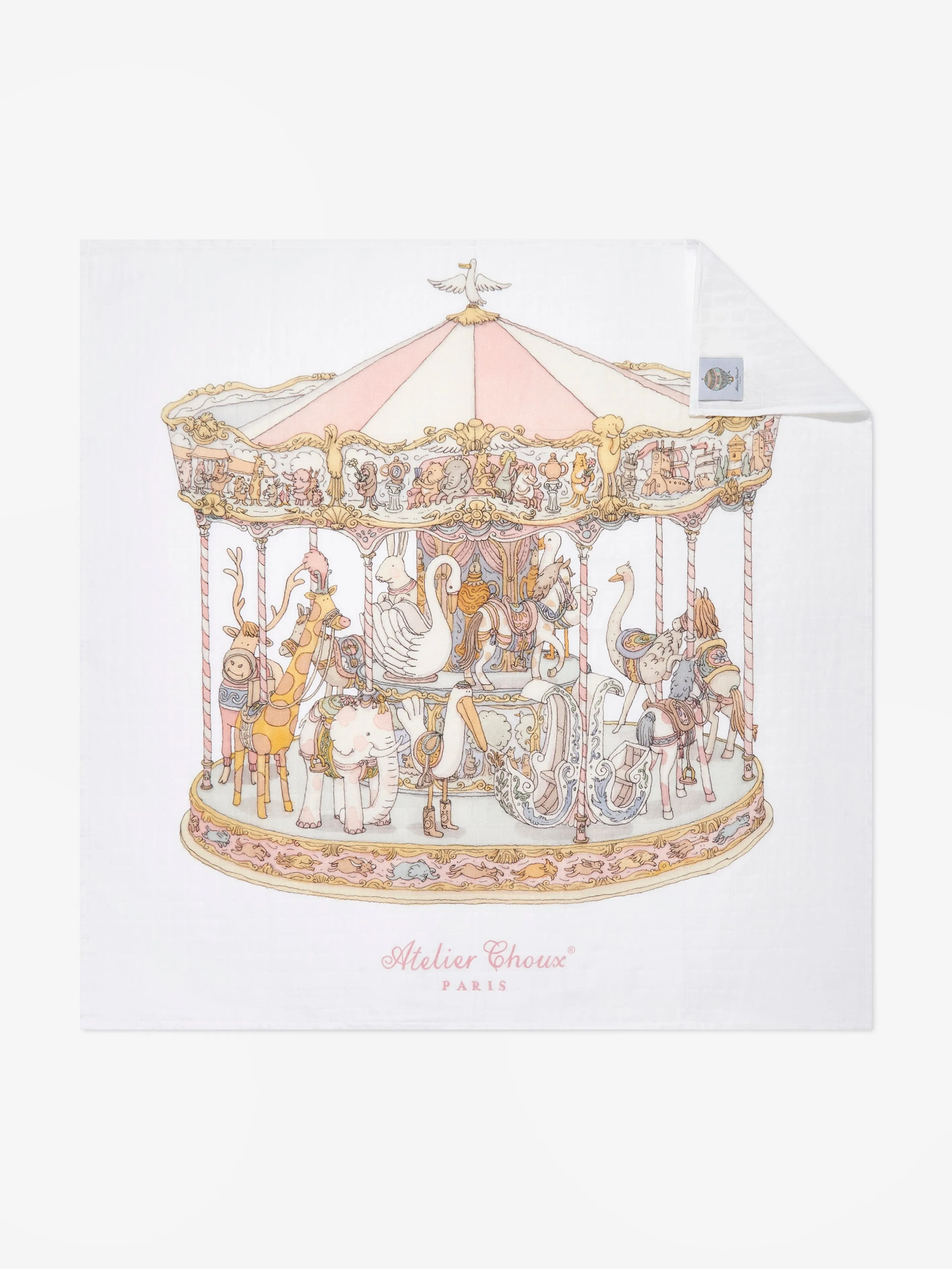 Atelier Choux Baby Girls Carousel Gift Set in Pink