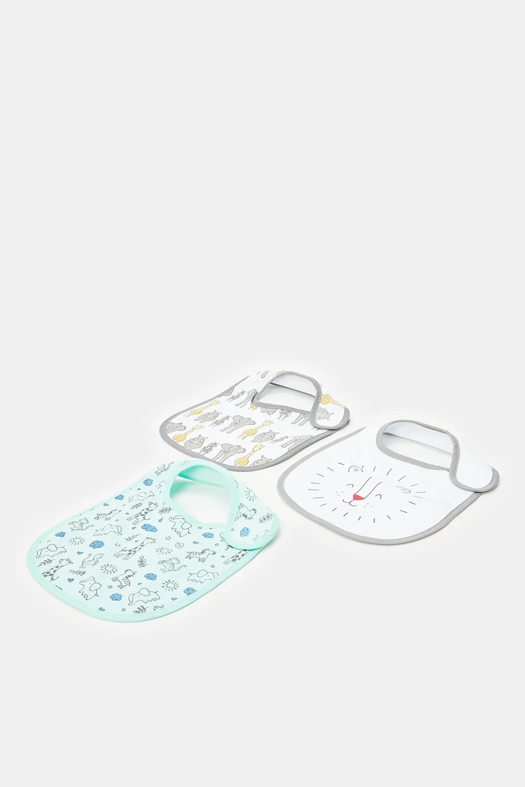 Babies Assorted Printed Bib Set (3 Piece)