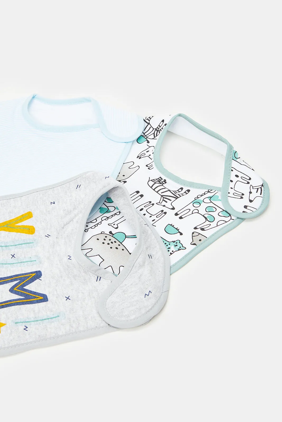 Babies Assorted Printed Bib Set (3 Piece)