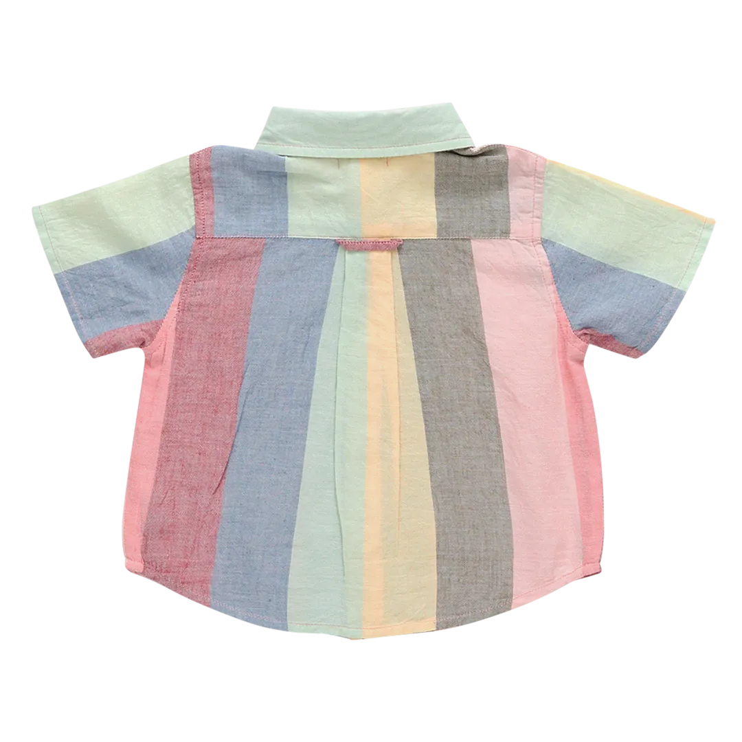 Baby Boys Jack Shirt - Multi Wide Stripe