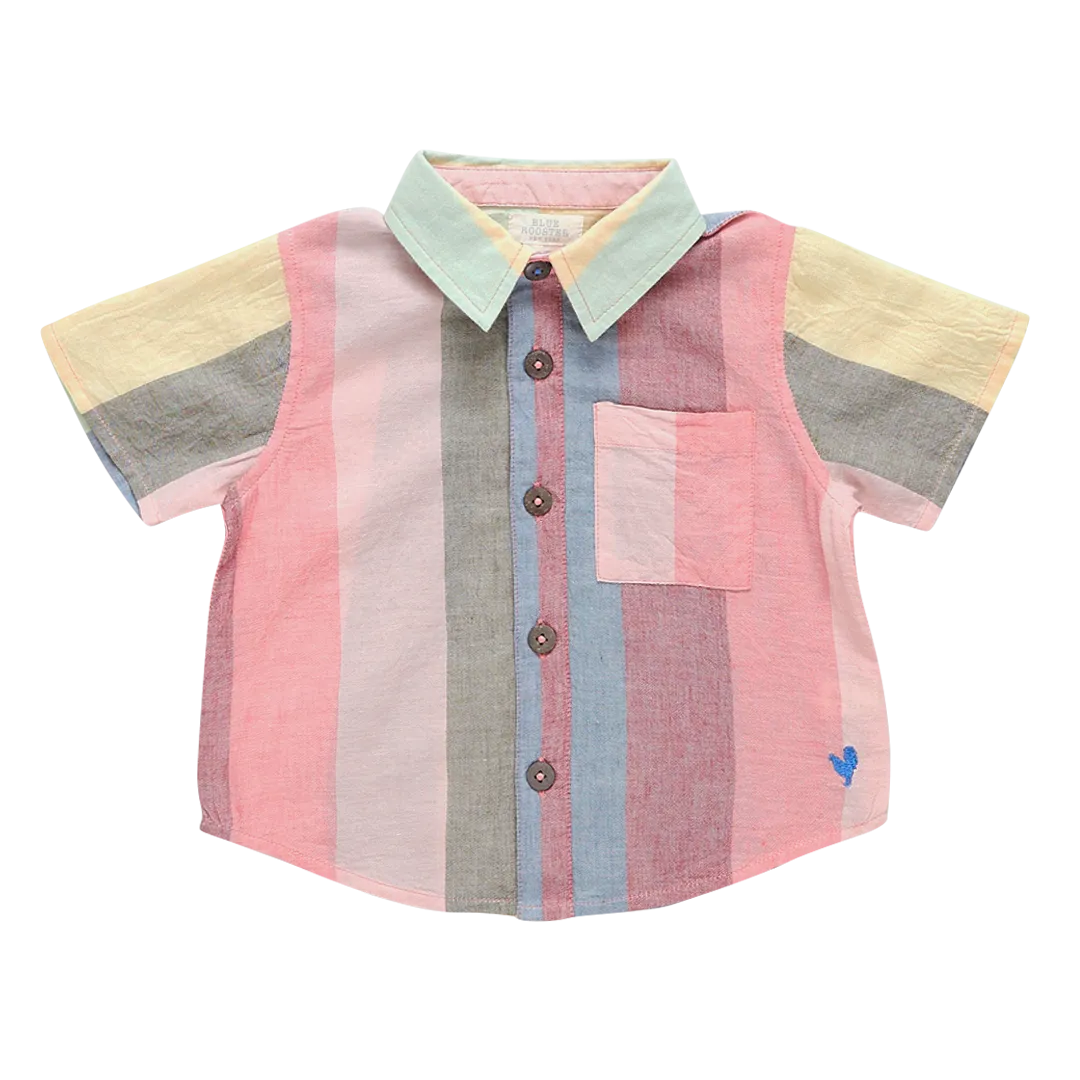 Baby Boys Jack Shirt - Multi Wide Stripe