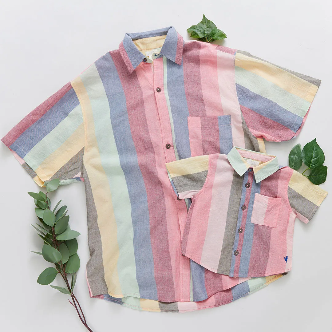 Baby Boys Jack Shirt - Multi Wide Stripe