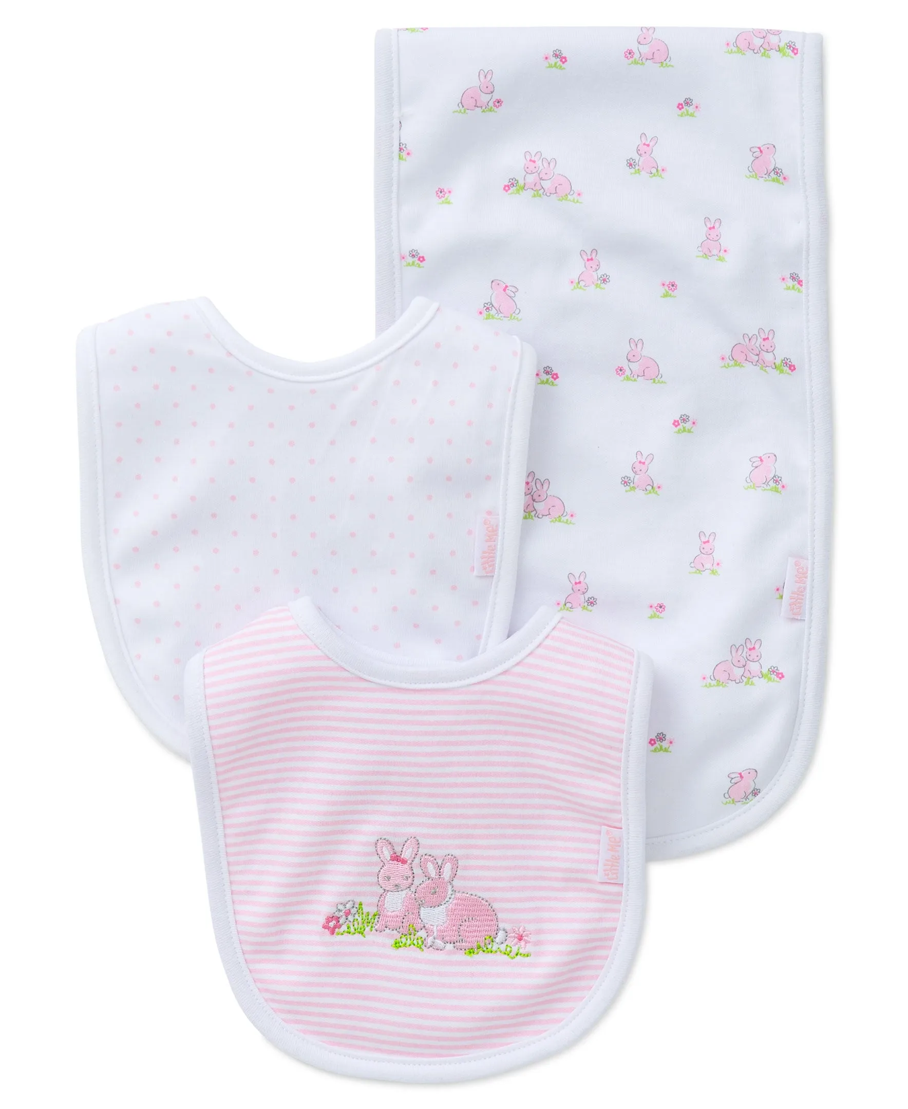 Baby Bunnies Bib & Burp Set