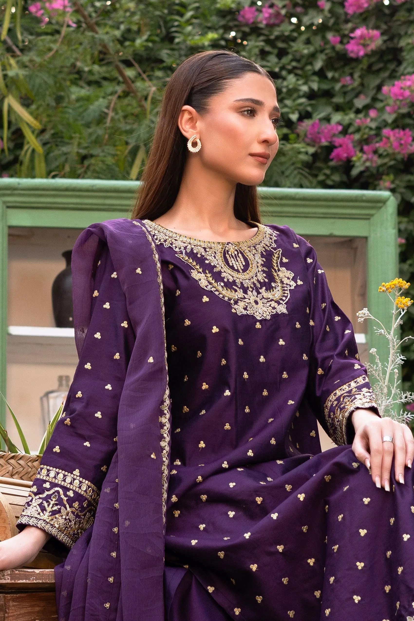 Baharaneh (Purple) KLX-00923 (3 PC)