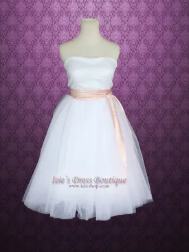 Ballerina Tutu Tulle Knee Length Short Wedding Dress JULIET