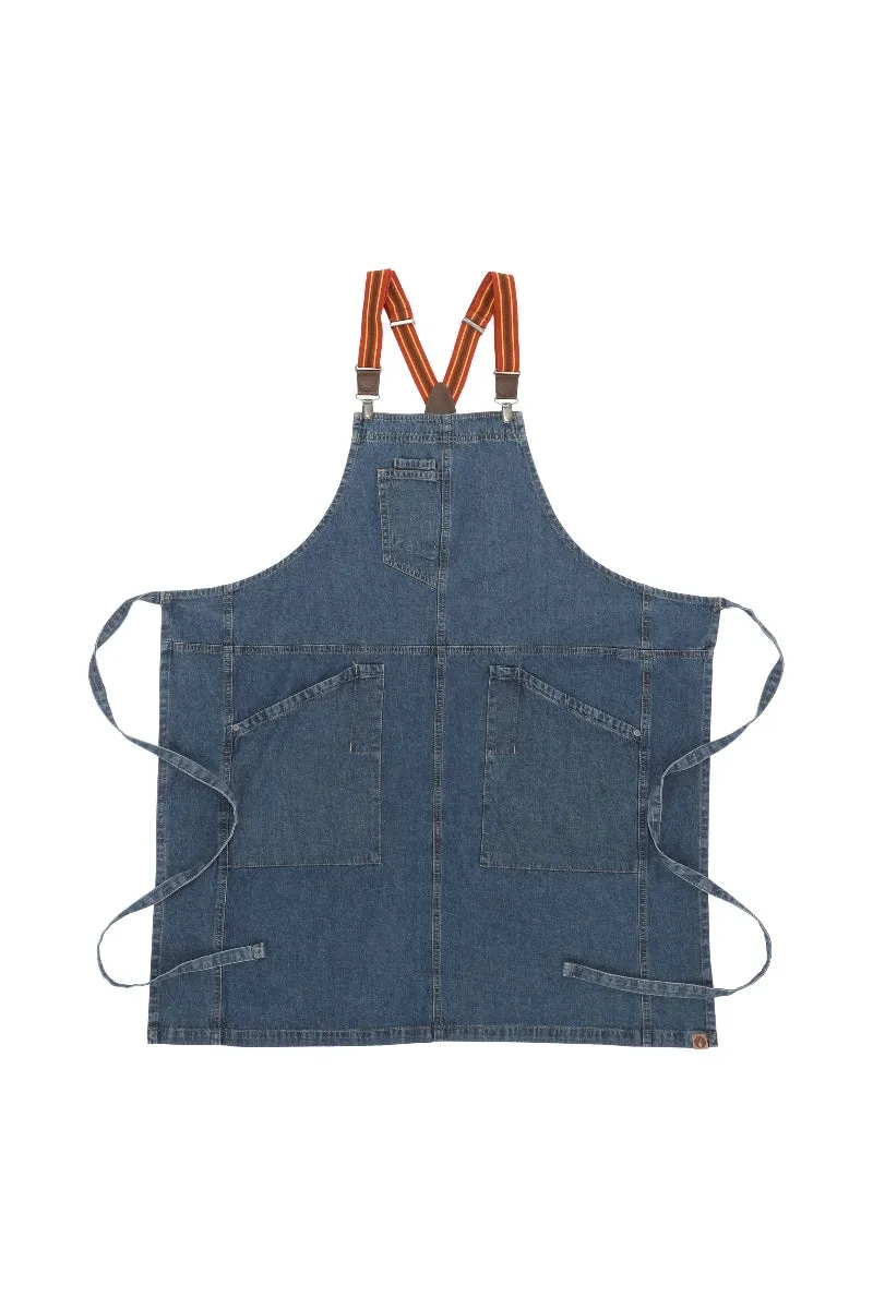 Berkeley Medium Blue Bib Apron