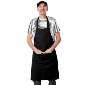 Black Apron With ECO/ORGANIC Bib - MANELLI