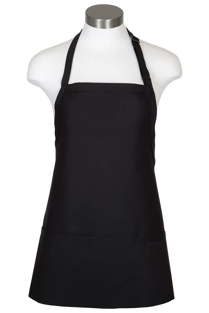 Black Bib Adjustable Apron (3 Pockets)