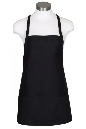 Black Criss Cross Bib Apron (3 Pockets)