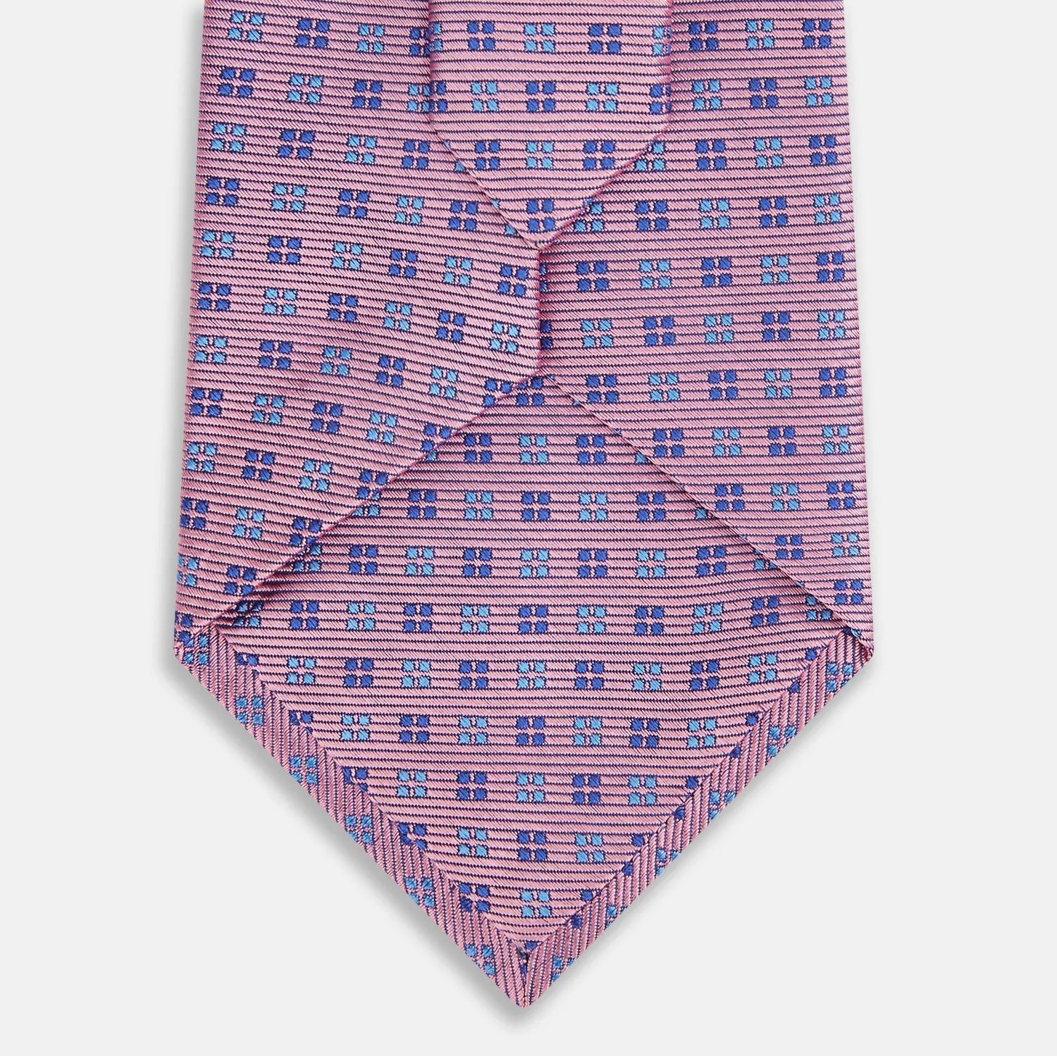 Blue and Pink Multi Dot Silk Tie