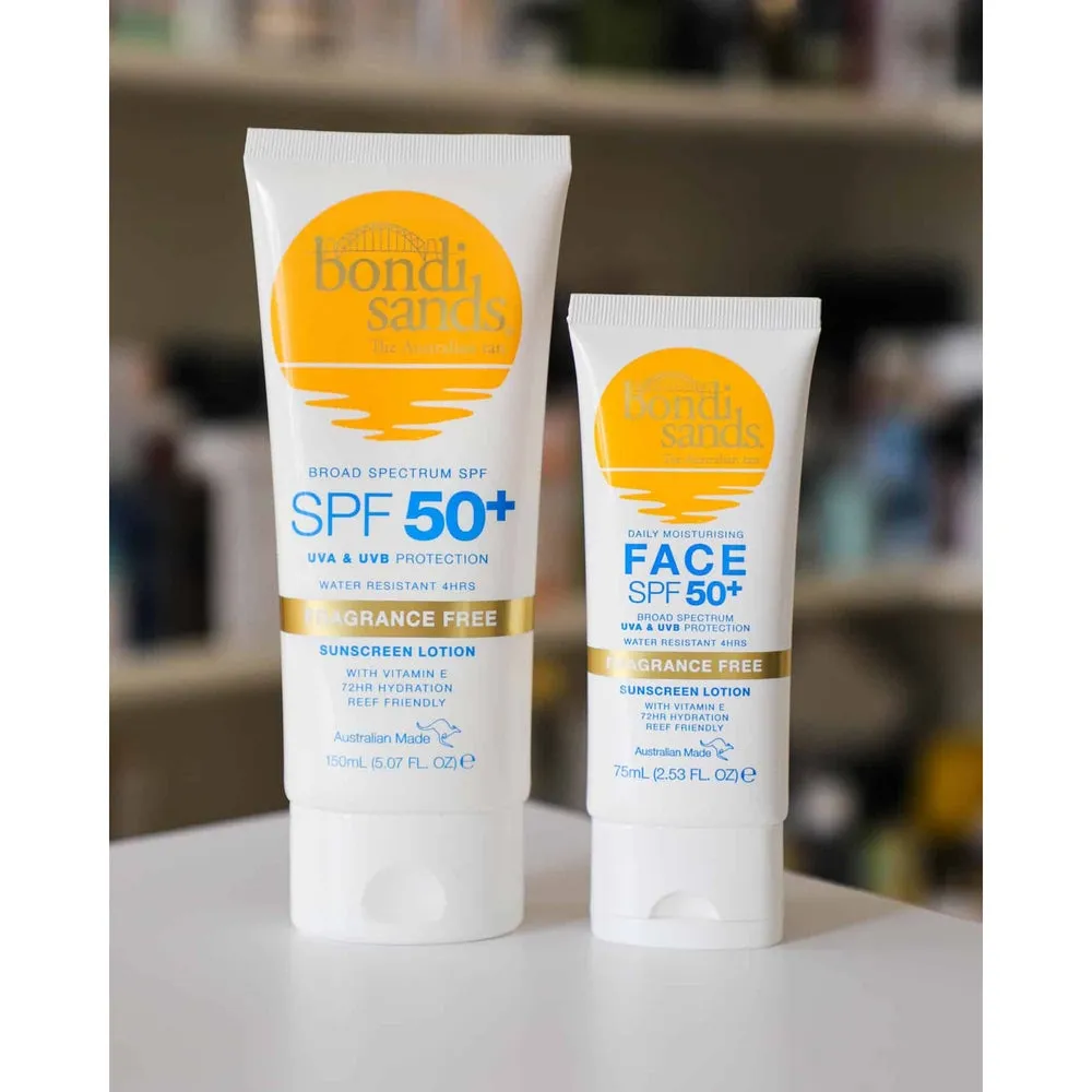 Bondi Sands Sunscreen Face Lotion SPF50  Fragrance Free 150ml