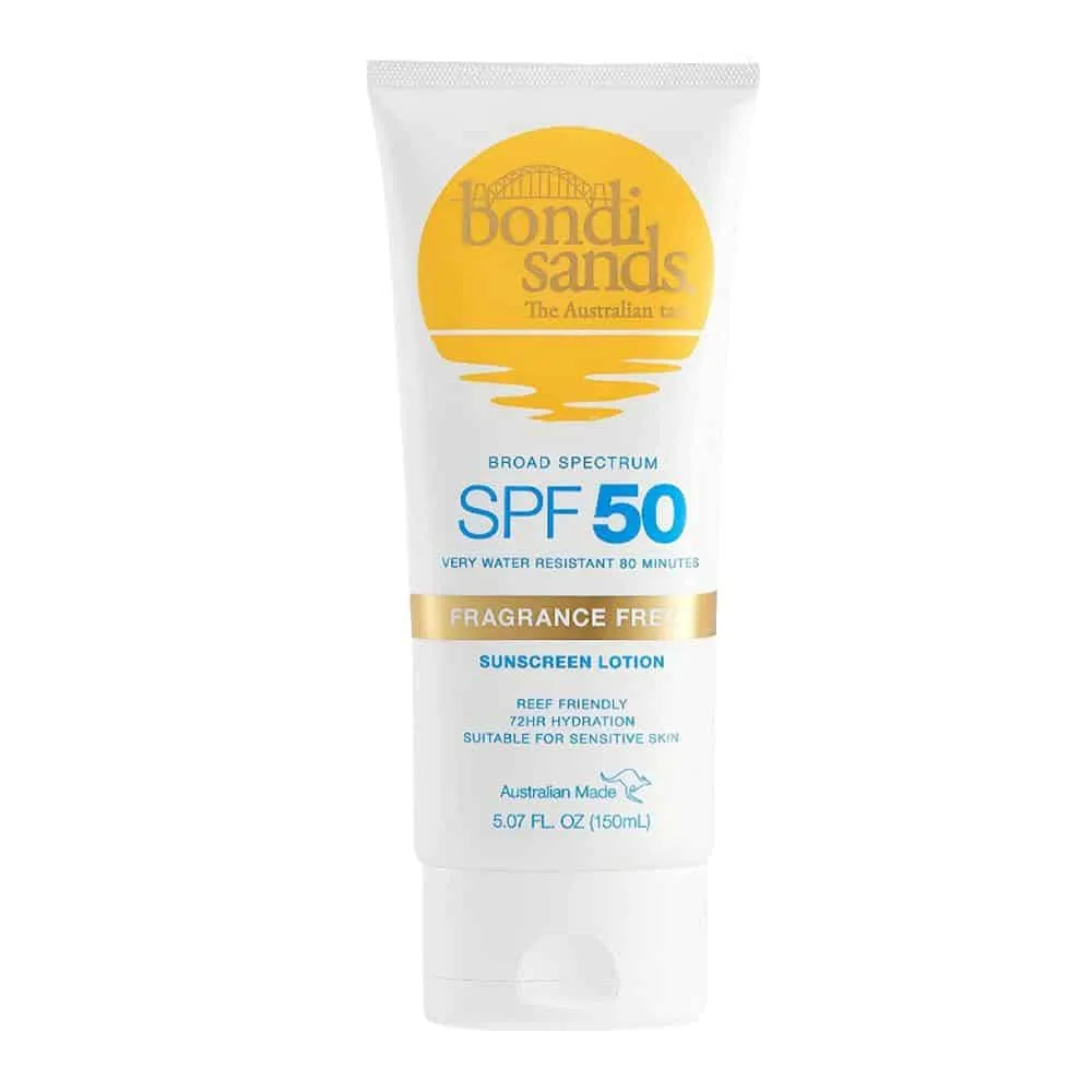 Bondi Sands Sunscreen Face Lotion SPF50  Fragrance Free 150ml