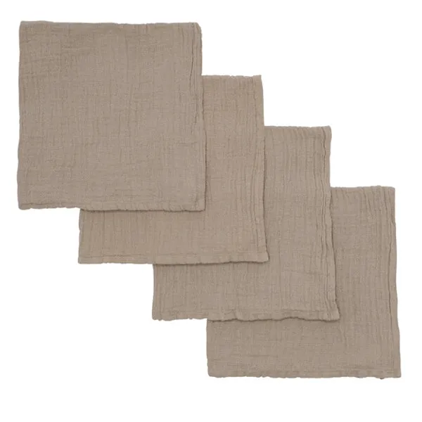 Bonét et Bonét Muslin Cloth 4-Pack - Almond