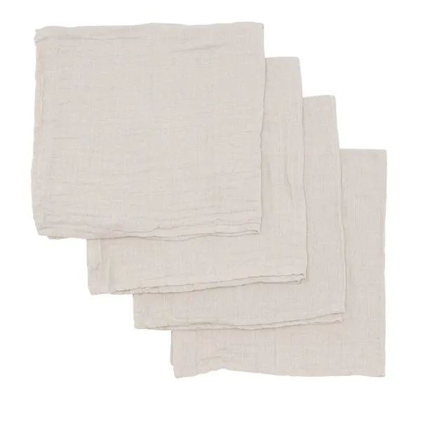 Bonét et Bonét Muslin Cloth 4-Pack - Shell