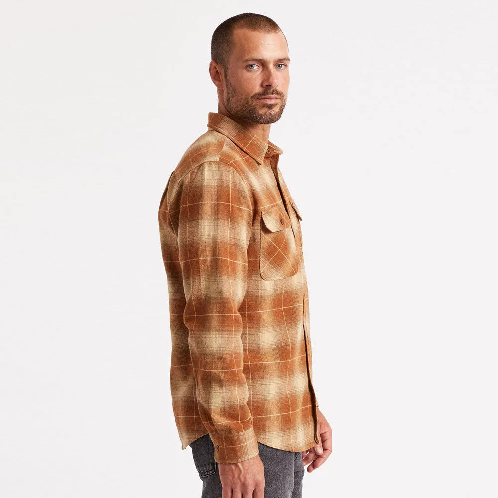 Brixton Bowery Flannel Long Sleeve Shirt Copper