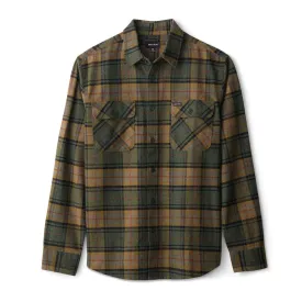 Brixton Bowery Flannel Long Sleeve Shirt Evergreen