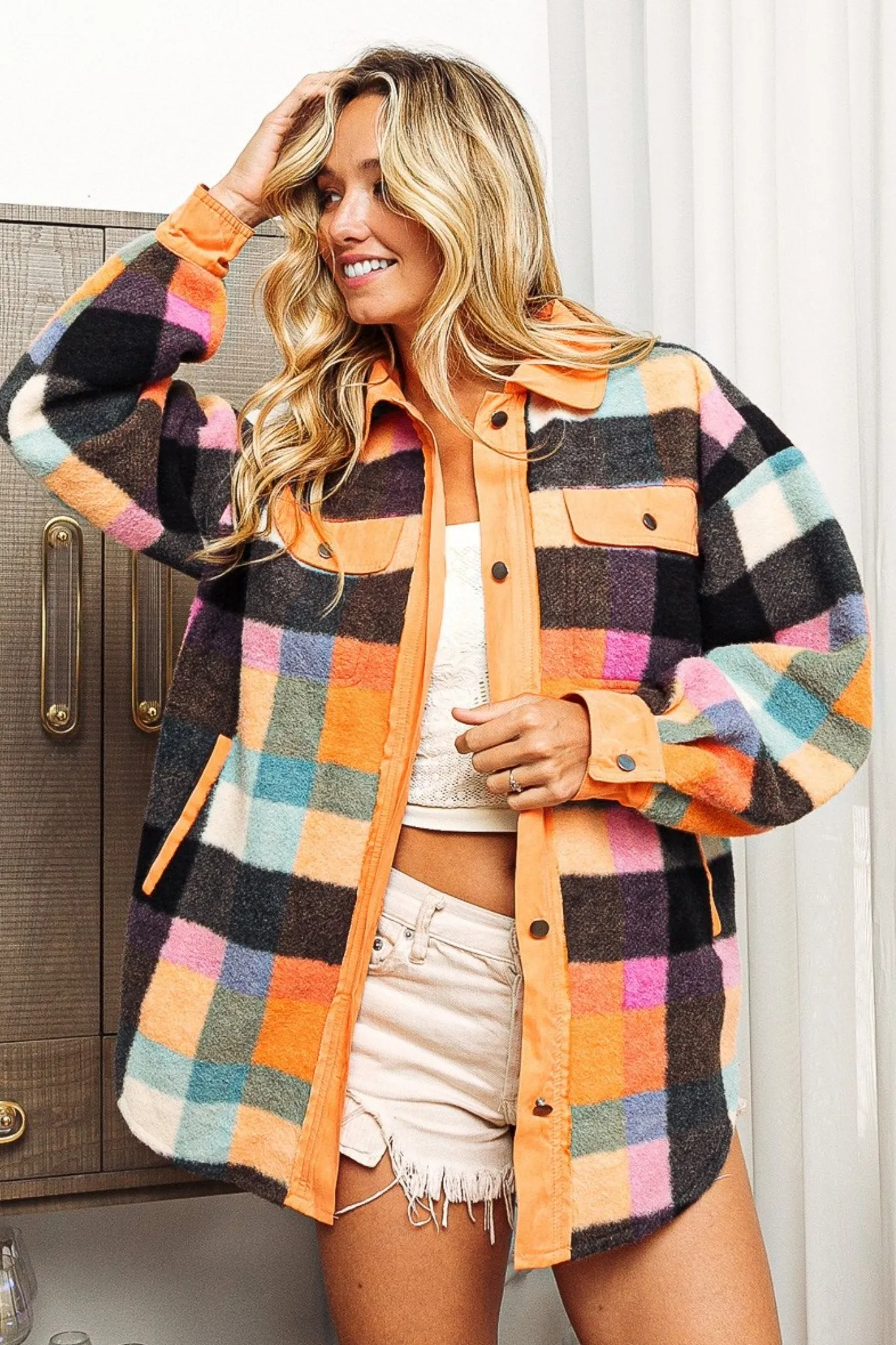 Brushed Vintage Checker Jacket