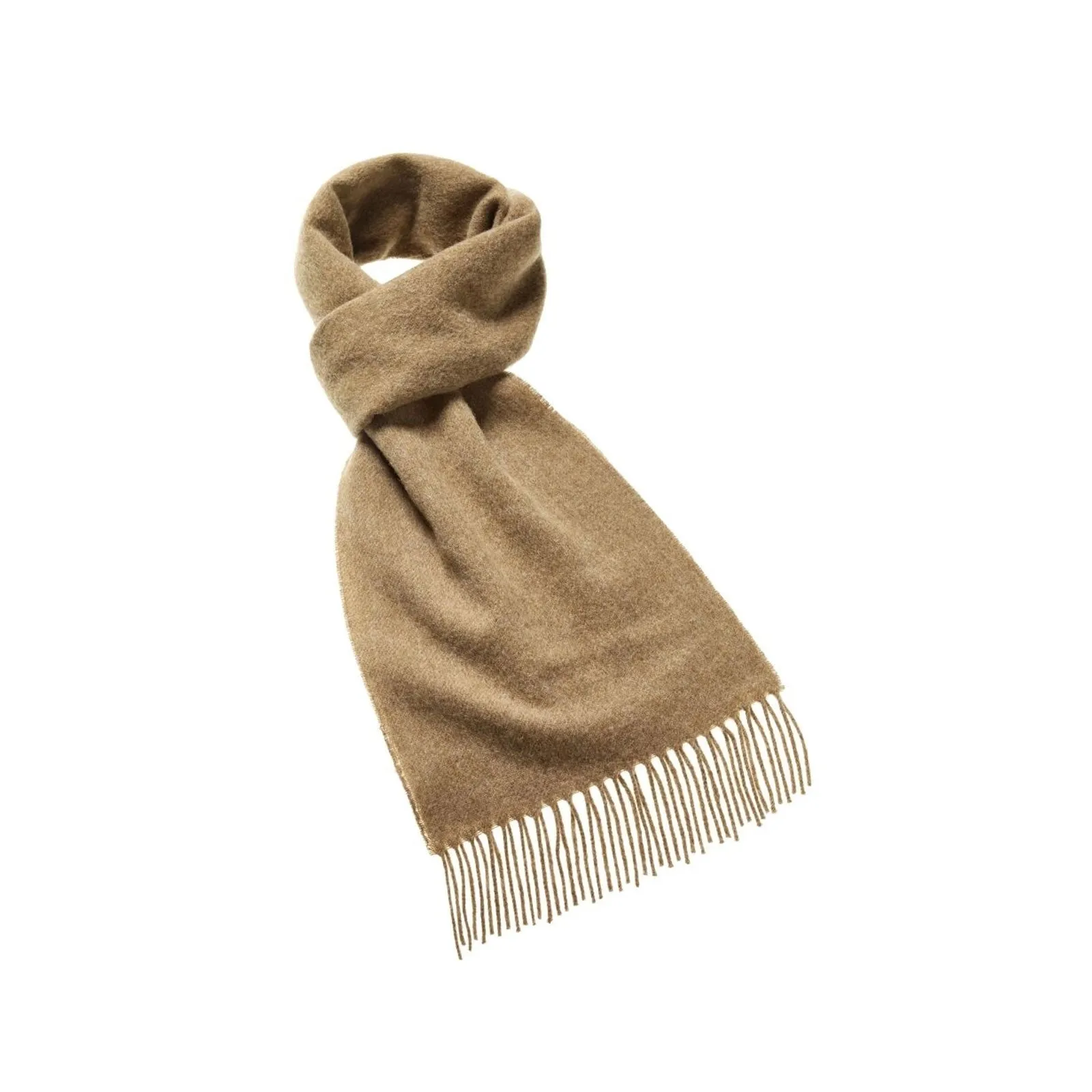 Camel Merino Lambswool Scarf