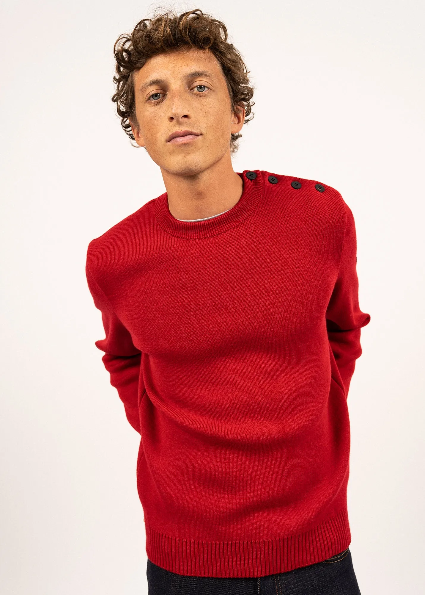 Cancale sailor jumper - regular fit, in pure new wool (MEDOC)