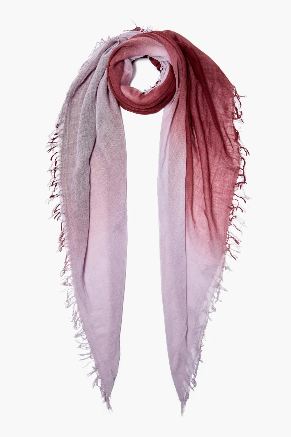 Cashmere and Silk Scarf Chocolate Truffle Dip Dyed