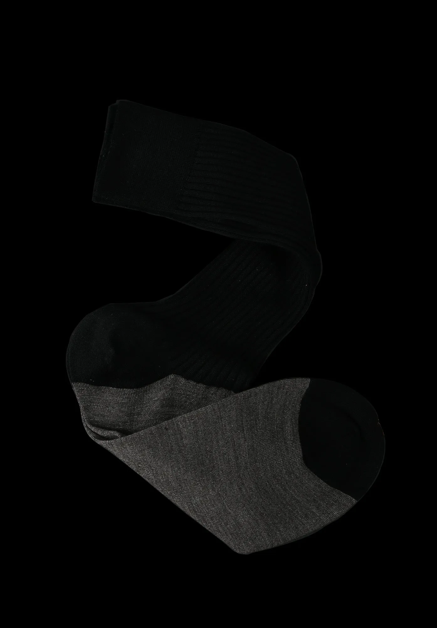 Cashmere   NZ Merino Color Block Mid-Calf