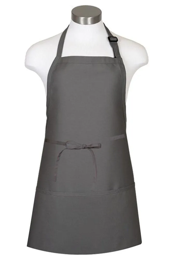 Charcoal Bib Adjustable Apron (3 Pockets)