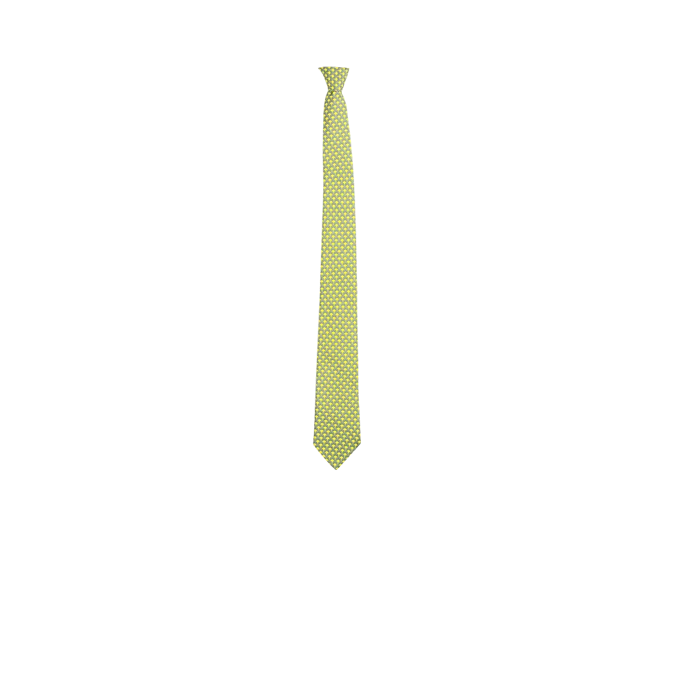 Chokore Grey & Lemon Green Silk Tie - Indian at Heart line