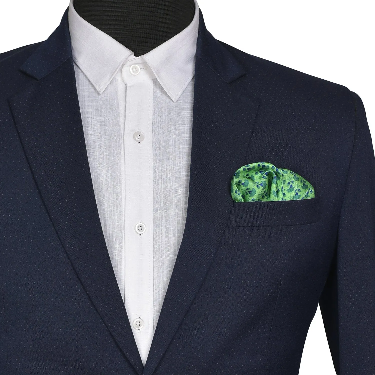 Chokore Light Green Silk Pocket Square - Indian At Heart line