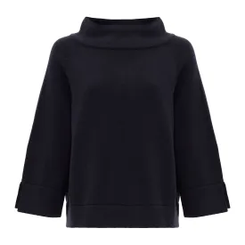 Classic Couture Petite Scottish Cashmere Sweater - Navy