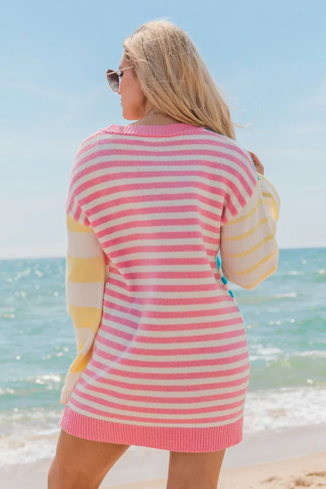 Coastal Charm Multi Stripe Cardigan